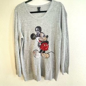 Torrid x Disney Mickey Mouse 90th Anniversary Sequin Pullover Sweater Size 2X